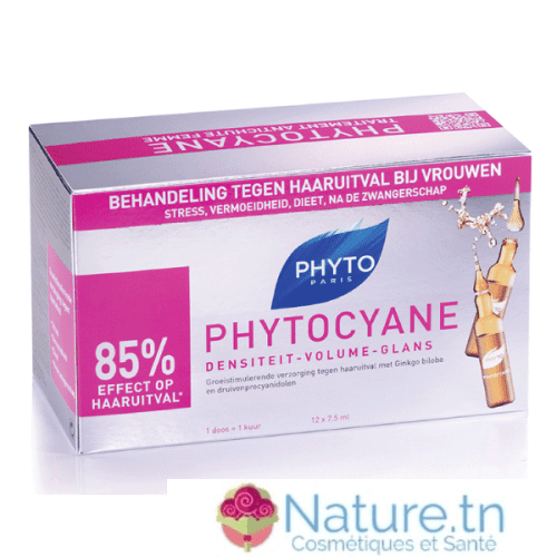 PHYTO PHYTOCYANE TRAITEMENT ANTICHUTE REDENSIFIANT 12 X 7.5ML