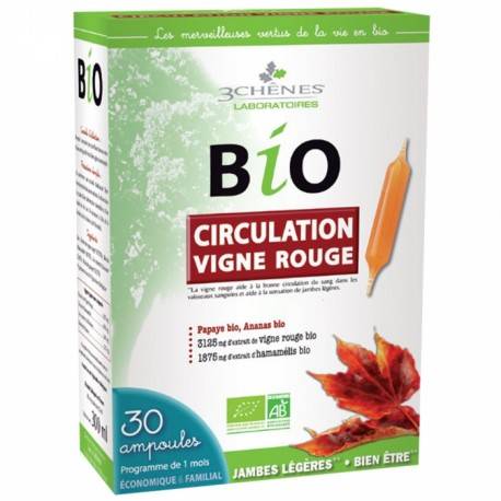 Bio Circulation Vigne Rouge Extra Fort 3 chenes - 30 AMPOULES 3