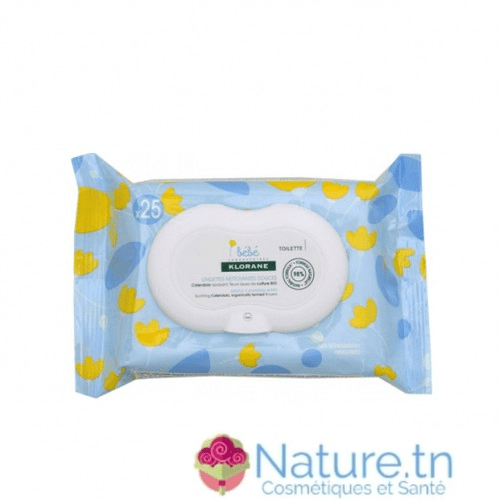 Klorane Bebe Lingettes Nettoyantes 25