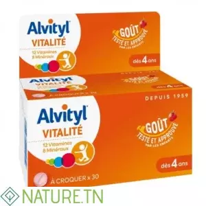 ALVITYL VITALITE A CROQUER GOUT FRAISE 30 COMPRIMES