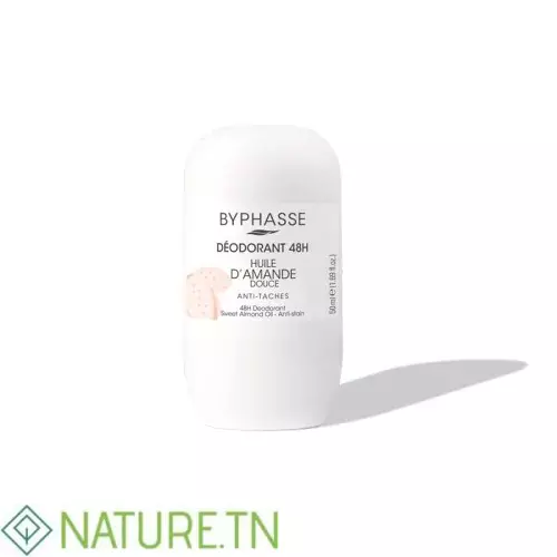 BYPHASSE DEODORANT ROLL ON ANTI TACHES HUILE D'AMANDE DOUCE 50ML 1