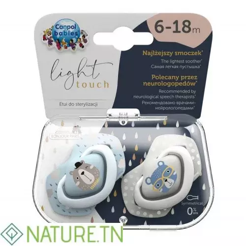 CANPOL BABIES 2 SUCETTES UNIVERSELLES 6-18M BONJOUR PARIS 22/648 2
