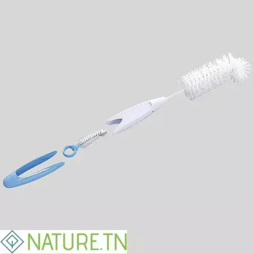 NUBY Goupillon 2 En 1 Avec Ventouse - Aqua - Puériculture
