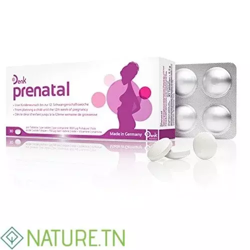 DENK PRENATAL COMPLEMENT ALIMENTAIRE POUR FEMMES ENCEINTES 30 COMPRIMES