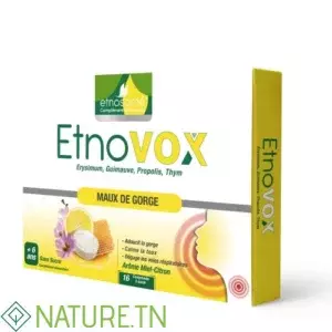 ETNOVOX MAUX DE GORGE MIEL CITRON 16 COMPRIMES