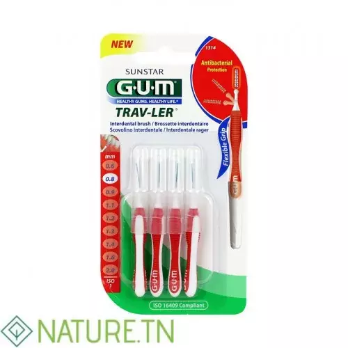 GUM BROSSETTE TRAVLER CYLINDRIQUE 0,8 MM (1314) 1