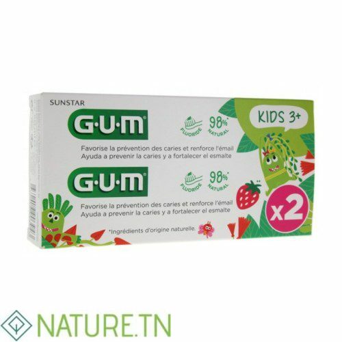 GUM DENTIFRICE KIDS 3 ANS+ LOT DE 2*50ML 2