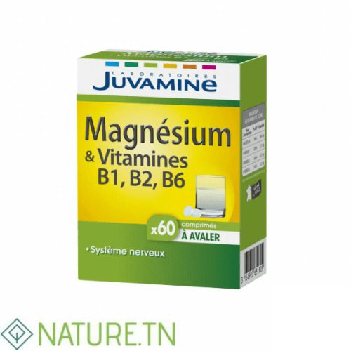 JUVAMINE MAGNESIUM & VITAMINES B1 B2 B6 60 COMPRIMES 2