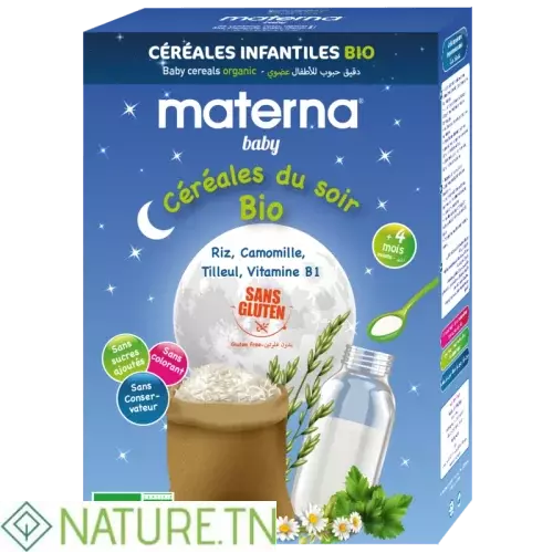 MATERNA BABY CEREALES DU SOIR BIO 200GR Nature.tn