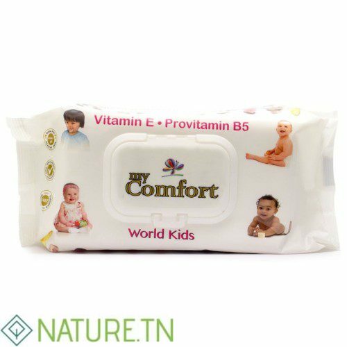 MY COMFORT PREMIUM LINGETTES BEBE VITAMINE E + B5, 80 PIECES 2