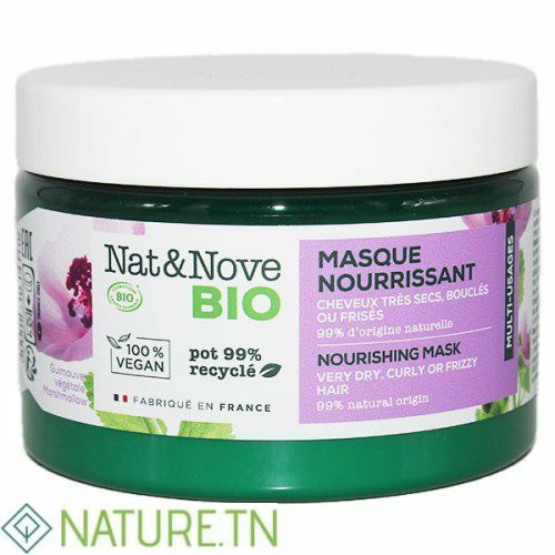 NAT & NOVE BIO SOINS CAPILLAIRES MASQUE NOURRISSANT 3 EN 1 CHEVEUX BOUCLES FRISES 300ML 2