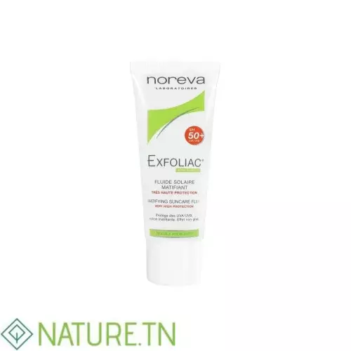 NOREVA EXFOLIAC FLUIDE SOLAIRE MATIFIANT SPF50+ 40ML 2