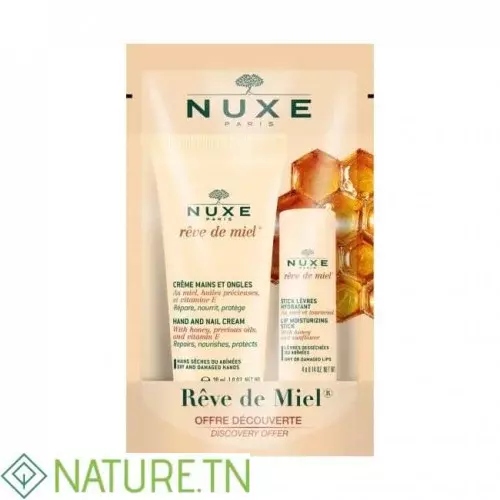 NUXE REVE DE MIEL STICK LEVRES 4G+CREME MAINS 30ML 1