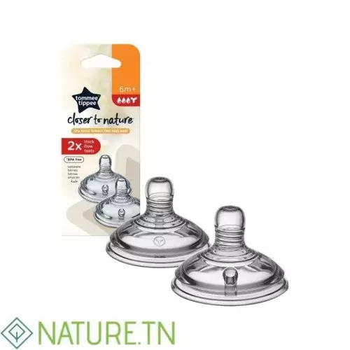 TOMMEE TIPPEE CLOSER TO NATURE 2 TETINES PREPARATION EPAISSE 6M+ 1