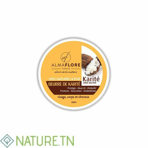 ALMAFLORE BEURRE DE KARITE PURE 100% NATUREL 100GR 2