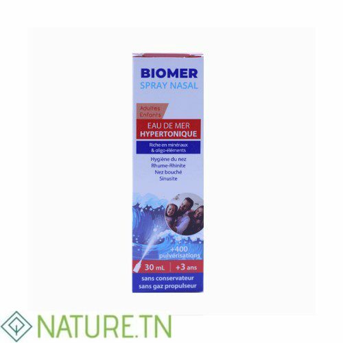 BIOMER SPRAY NASAL ENFANT ADULTE EAU DE MER HYPERTONIQUE 30ML 2