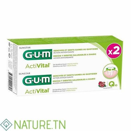 GUM ACTIVITAL DENTIFRICE GEL LOT DE 2*75ML 1