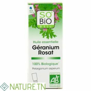 SO’BIO Huile essentielle Géranium – Beauté et bien-être 10 ml