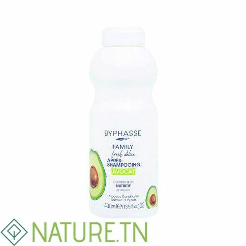 BYPHASSE FAMILY APRES SHAMPOOING AVOCAT CHEVEUX SECS 400ML 3 BYPHASSE FAMILY APRES SHAMPOOING AVOCAT CHEVEUX SECS 400ML