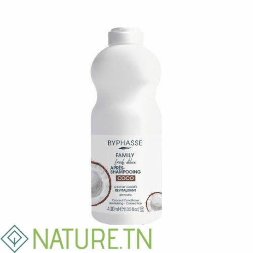 BYPHASSE FAMILY APRES SHAMPOOING COCO CHEVEUX COLORES 400ML 3 BYPHASSE FAMILY APRES SHAMPOOING COCO CHEVEUX COLORES 400ML