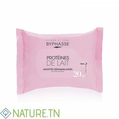 BYPHASSE LINGETTES DEMQUILLANTES PROTEINES DE LAIT 20 UNITES 2