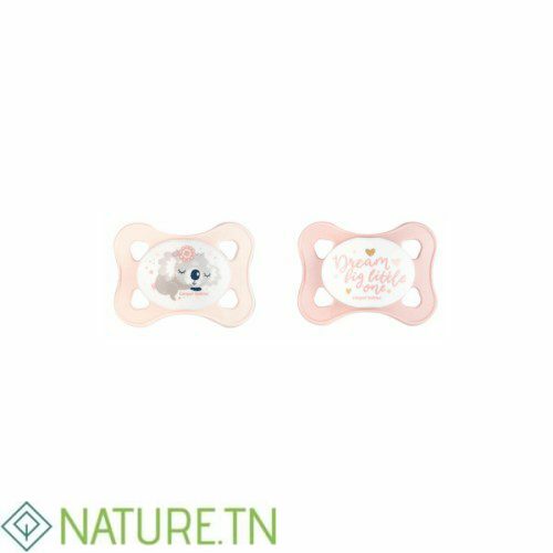 CANPOL SET DE 2 MINI-SUCETTES SYMETRIQUES SILICONE 0-2M 2
