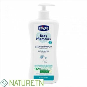 CHICCO SHAMPOOING CHEVEUX&CORPS BABY MOMENTS, 500 ml