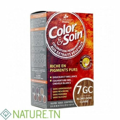3 CHENES COLOR & SOIN COLORATION BLOND DORE CUIVRE 7GC 1