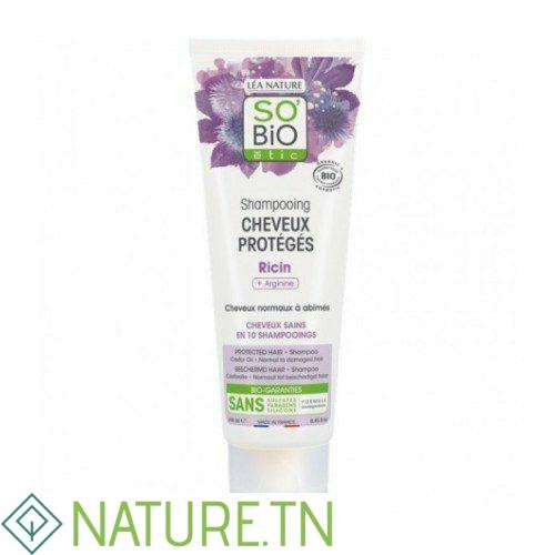SO'BIO SHAMPOOING CHEVEUX PROTEGES RICIN 250ML 3 SO'BIO SHAMPOOING CHEVEUX PROTEGES RICIN 250ML