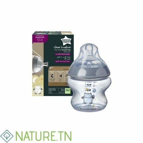 TOMMEE TIPPEE CLOSER TO NATURE BIBERON CHOUETTE GRIS 0M+ 150ML 2