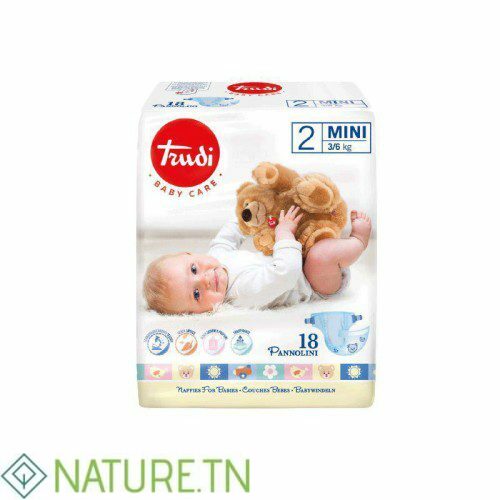 TRUDI BABY COUCHE MINI 3/6 KG TAILLE 2 BOITE DE 18 2