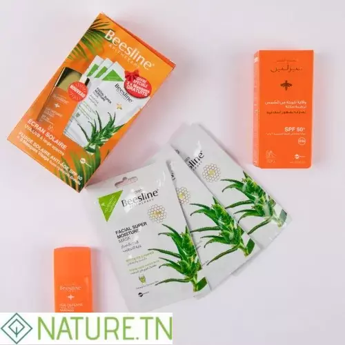 BEESLINE COFFRET ECRAN ANTI AGE INVISIBLE SPF 50 + 3 MASQUE VISAGE HYDRATANT (GRATUITS) 1