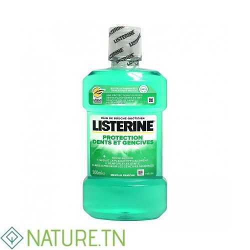 LISTERINE BAIN DE BOUCHE PROTECTION DENTS ET GENCIVES MENTHE FRAICHE 500ML 1