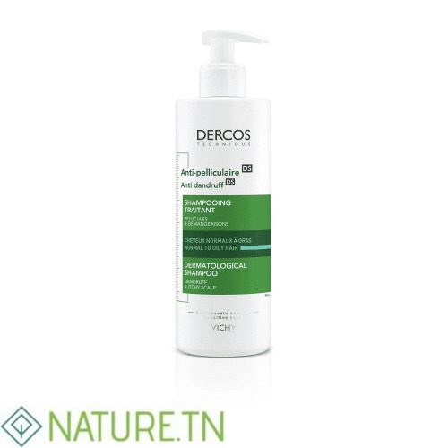 VICHY DERCOS SHAMPOING TRAITANT ANTI-PELLICULAIRE CHEVEUX NORMAUX A GRAS 390 ML 1