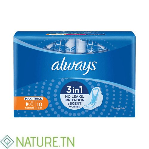 ALWAYS MAXI THICK 3EN1 NORMAL 10 PADS 1