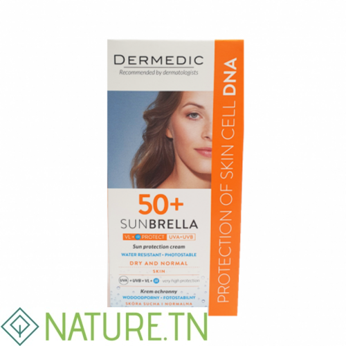 DERMEDIC SUNBRELLA ECRAN SPF50+ PEAUX NORMALES A SECHES 40ML 1