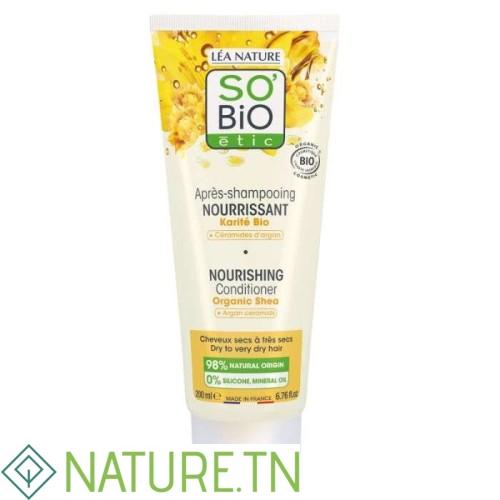SO BIO APRES SHAMPOOING NOURRISSANT KARITE+CERAMIDES D’ARGAN 200ML 1