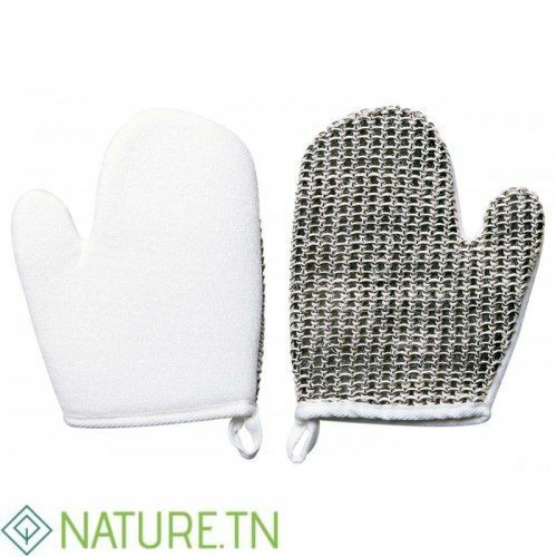 TITANIA GANT DE MASSAGE EN CHANVRE TERRY BEIGE 7703 2
