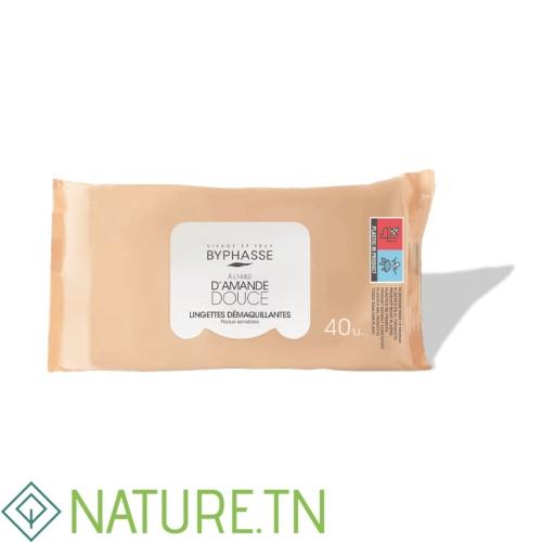 BYPHASSE LINGETTES DEMAQUILLANTES AMANDE DOUCE BT/40 3 BYPHASSE LINGETTES DEMAQUILLANTES AMANDE DOUCE BT/40