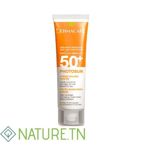 DERMACARE PHOTOSUN 01 CREME SOLAIRE TEINTE PEAUX MIXTES A GRASSES SPF 50+ 50ML 1