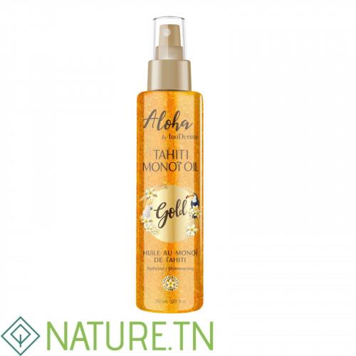 INODERMA ALOHA HUILE DE MONOI DE TAHITI PAILLETEE GOLD SPRAY 150ML 2