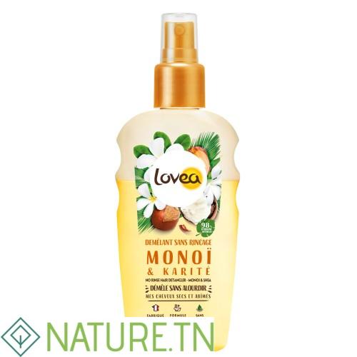 LOVEA DEMELANT SANS RINCAGE MONOI & KARITE CHEVEUX SECS ET ABIMES 150 ML 2