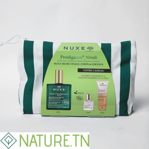 NUXE TROUSSE RAYEE HUILE PRODIGIEUSE NEROLI 100ML+HUILE DE DOUCHE 200ML (OFFERT)+HUILE PRODIGIEUSE FLORLAE 10ML (OFFERT) 1