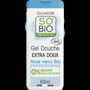 SO BIO GEL DOUCHE EXTRA DOUX A L’ALOE VERA BIO 650ML