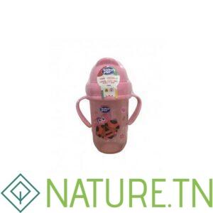 BABY PUR TASSE SPORT AVEC PAILLE ET DOUBLE ANSE 270ML