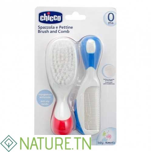 CHICCO BROSSE ET PEIGNE, ROUGE ET BLEU 1