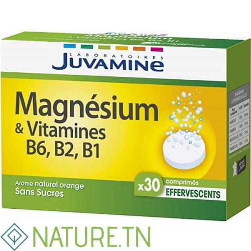 JUVAMINE MAGNESIUM & VITAMINES B6 B2 B1 30 COMPRIMES EFFERVESCENTS 1