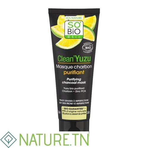 SO BIO CLEAN YUZU MASQUE CHARBON 75ML 3 SO BIO CLEAN YUZU MASQUE CHARBON 75ML