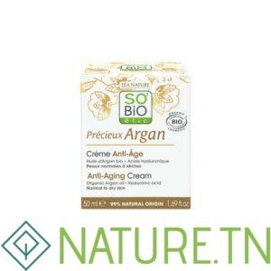 SO BIO PRECIEUX ARGAN CREME ANTI AGE JOUR PEAUX NORMALES A SECHES 50ML