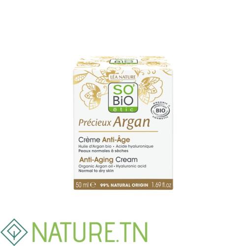 SO BIO PRECIEUX ARGAN CREME ANTI AGE JOUR PEAUX NORMALES A SECHES 50ML 1